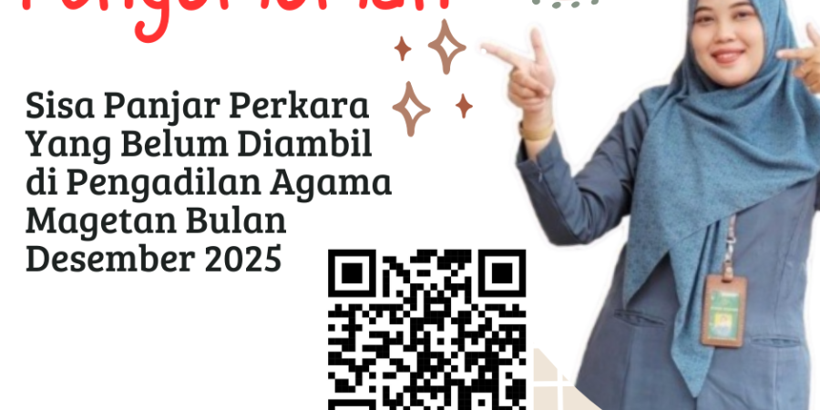 Sisa Panjar Perkara Yang Belum Diambil Bulan Desember 2025